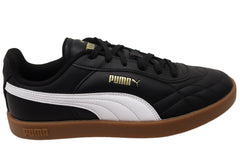 Puma Club II Indoor Mens Comfortable Lace Up Shoes Black White
