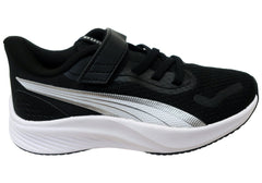 Puma Lite AC PS Kids Comfortable Athletic Shoes Black White