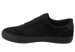 DC Shoes Mens Comfort Teknic Leather Lace Up Shoes Black Black Black