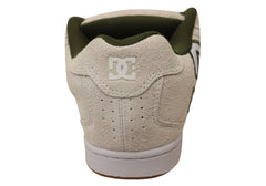 DC Shoes Mens Comfortable Leather Net SE Shoes Off White Green