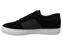 DC Shoes Mens Comfortable Teknic Leather Lace Up Shoes Black Dk Grey