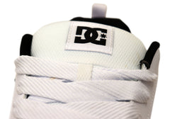 DC Shoes Mens Court Graffik Leather Lace Up Shoes White Black Black