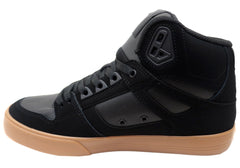 DC Shoes Mens Pure High Top WC Leather Sneakers Black Gum