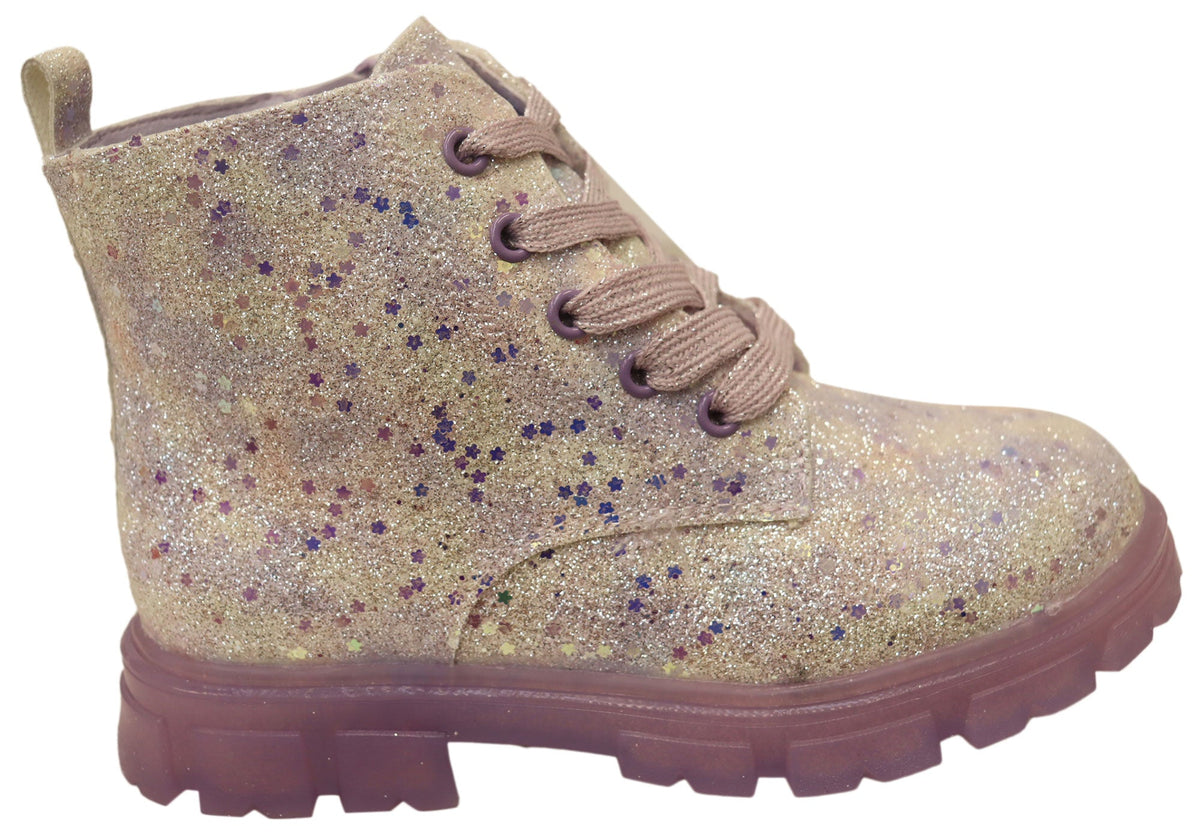 Grosby Kids Koko Lights Comfortable Girls Ankle Boots