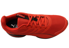 Puma Electro Mens Comfortable Lace Up Shoes Red Black