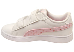 Puma Smash 3.0 Hearty V PS Kids Girls Adjustable Strap Sneakers