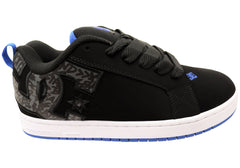 DC Shoes Mens Comfortable Leather Court Graffik Shoes Black Blue