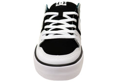 DC Shoes Mens Comfortable Leather Pure Lace Up Shoes New Teal White