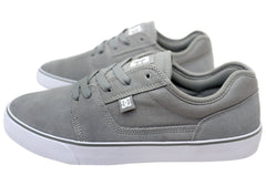 DC Shoes Mens Comfortable Tonik Leather Lace Up Shoes Grey Grey White