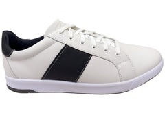 Florsheim Mens Leather EE Extra Wide Crossover 2 Lace To Toe Sneakers