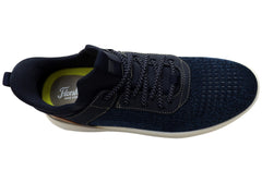 Florsheim Mens EE Extra Wide Fleet Knit Elastic Lace Sneakers