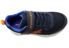 Skechers Boys Kids Selectors Reset Achieved Shoes Navy Blue