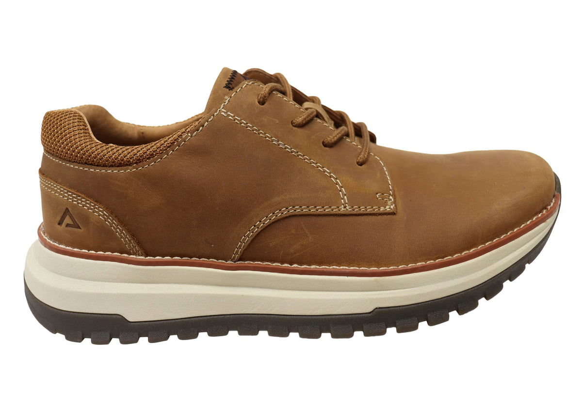 Align Burne Mens Supportive Leather Comfortable Lace Up Shoes