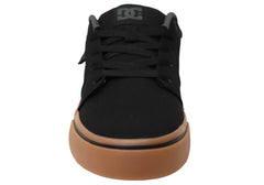 DC Shoes Mens Comfortable Anvil TX Lace Up Shoes Black Black Gum