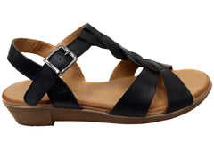 Orizonte Billyease Womens Comfortable European Leather Wedge Sandals