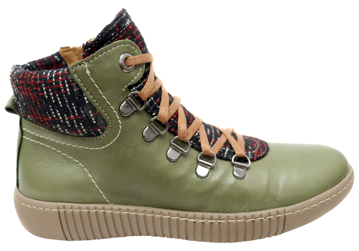 Cabello Comfort Willow Womens European Comfortable Leather Boots