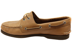Sperry Mens A/0 2 Eye Leather Lace Up Comfortable Wide Fit Boat Shoes