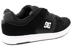 DC Shoes Mens Manteca 4 Comfortable Leather Lace Up Shoes Black White