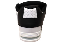 DC Shoes Mens DC Command Comfortable Leather Shoes White Black