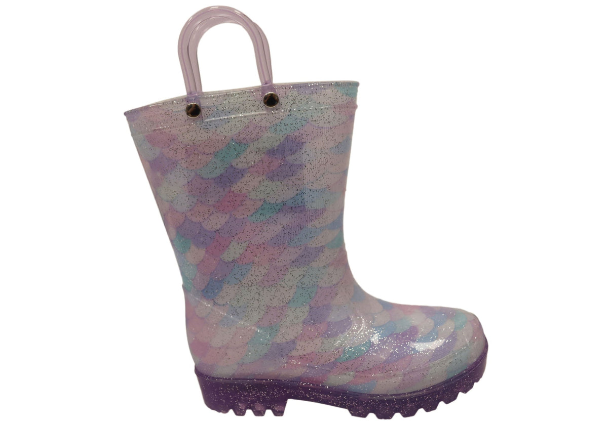Jellies Mermaid Lights Baby Toddler Kids Girls Light Up Gumboots